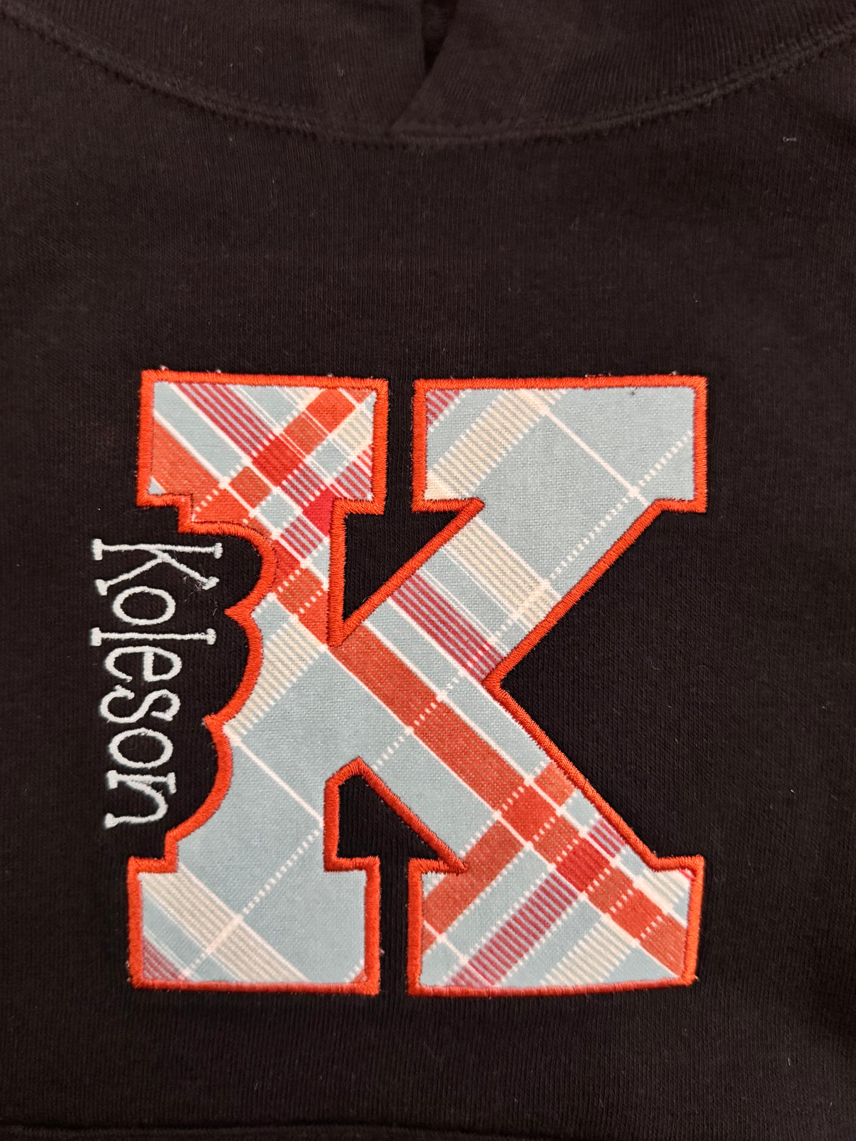 Personalized Plaid Initial Toddler Sweatshirt