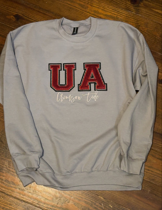 UA Crimson Tide Double Applique Embroidered Sweatshirt