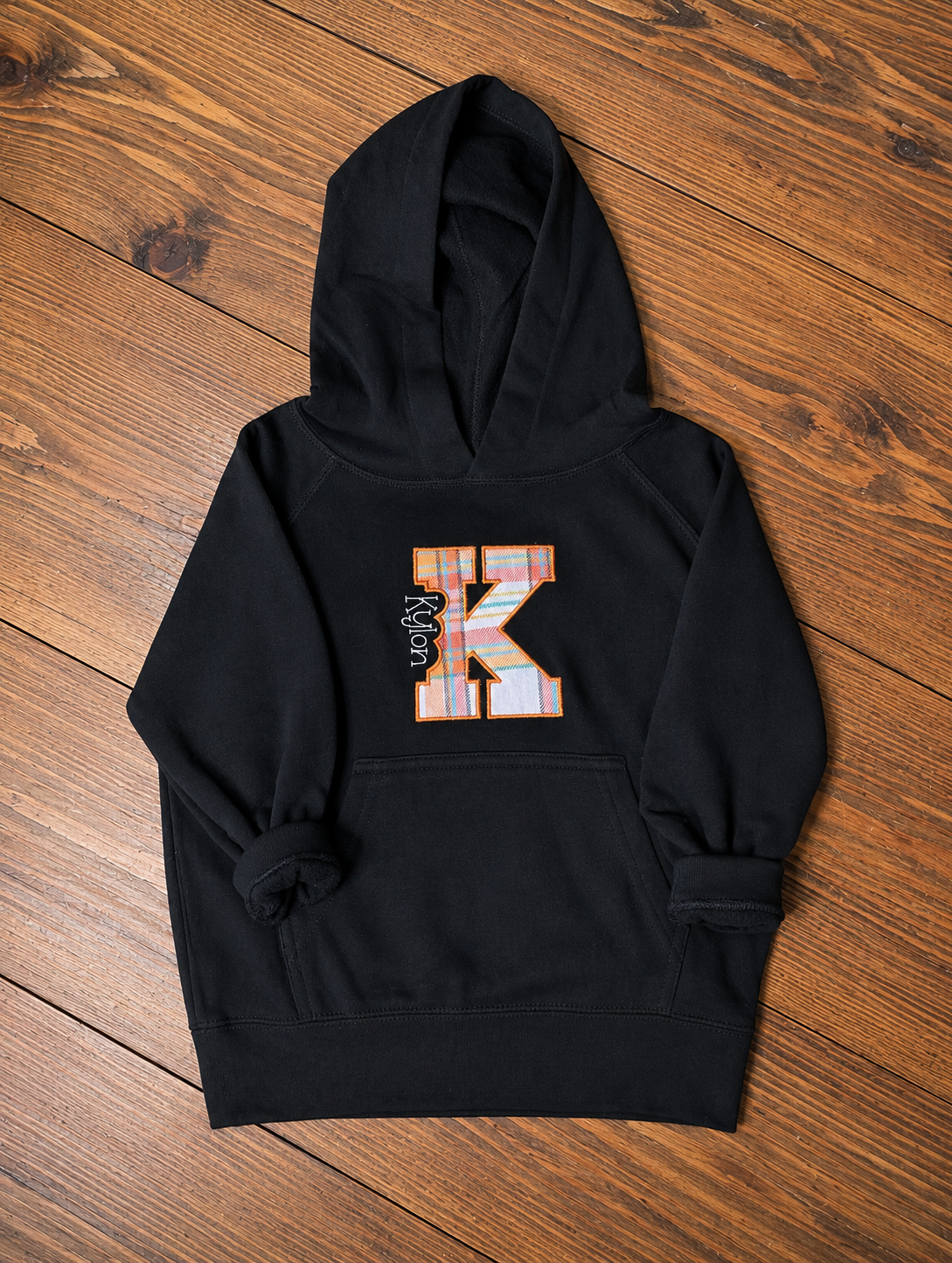Personalized Plaid Initial Toddler Sweatshirt