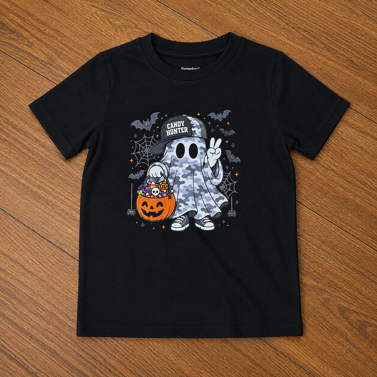 Candy Hunter Ghost Toddler Halloween DTF T-Shirt
