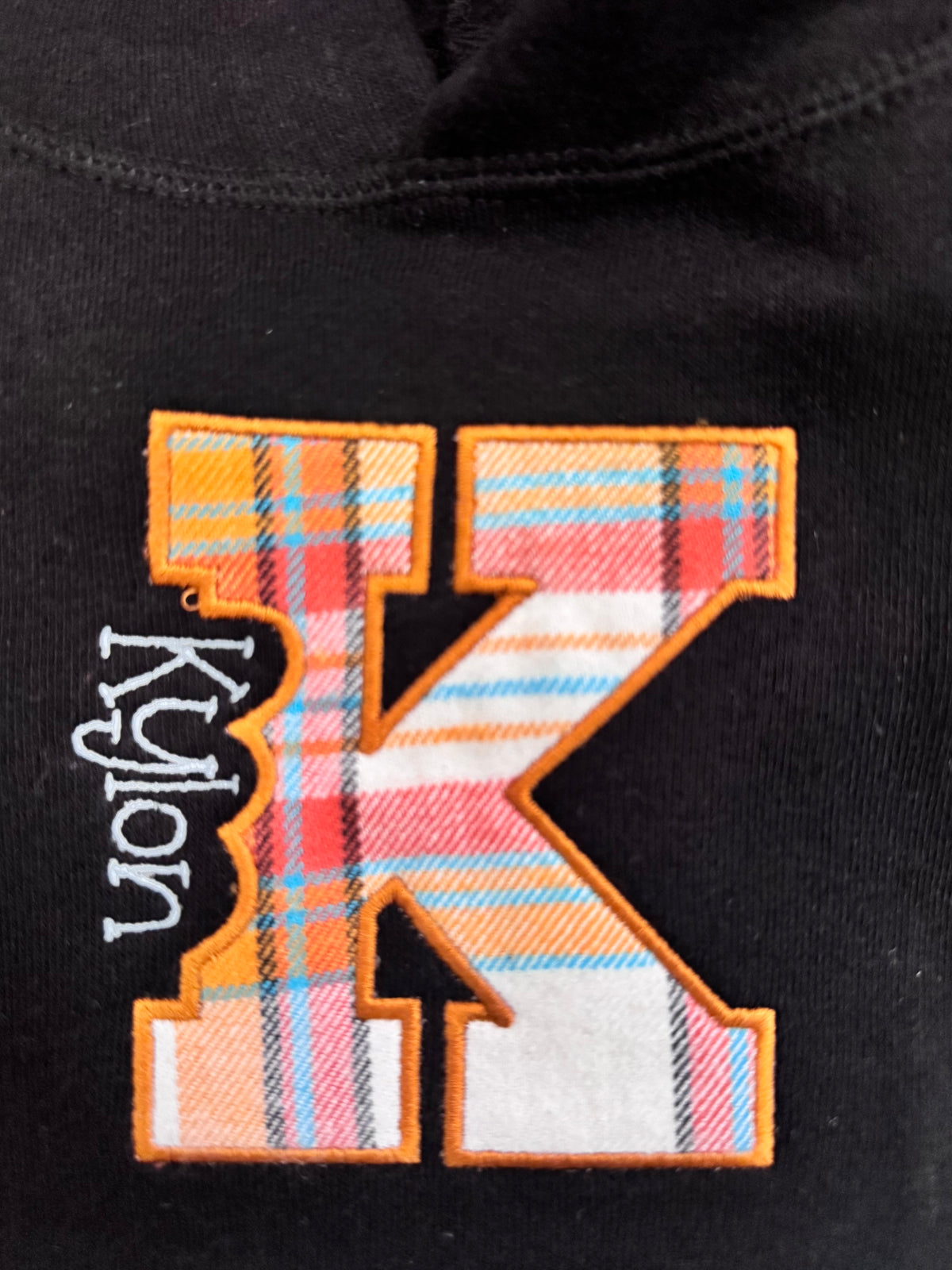 Personalized Plaid Initial Toddler Sweatshirt