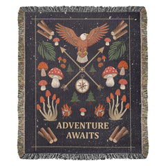 Adventure Awaits - Woven Blanket
