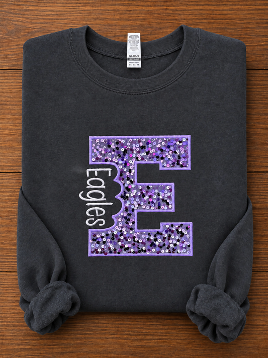 Personalized Sequin School Spirit Initial