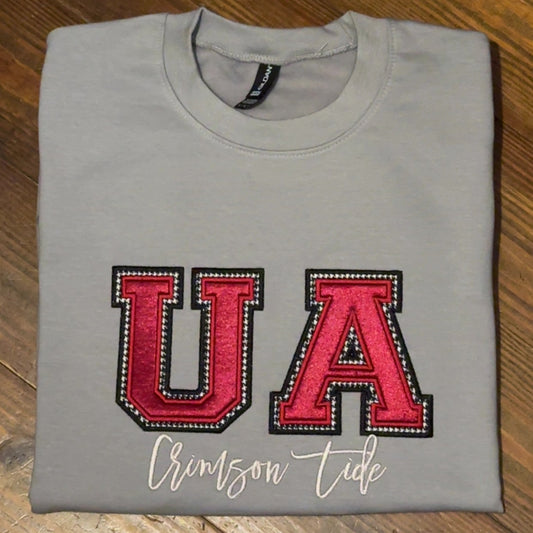 UA Crimson Tide Double Applique Embroidered Sweatshirt