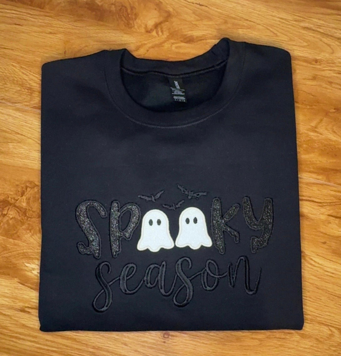 Spooky Season Ghost Embroidered Sweatshirt